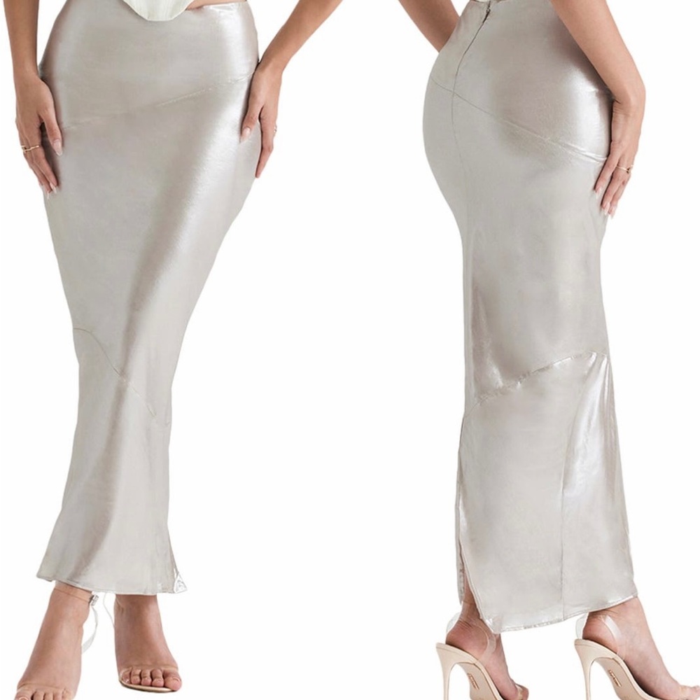 House of cb Colette satin skirt
